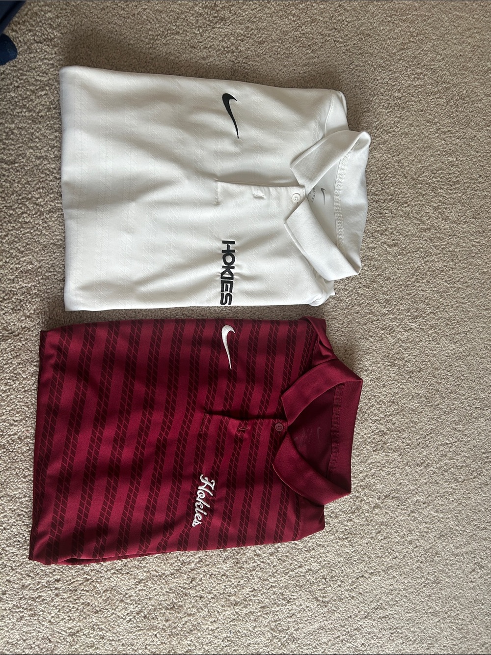 Nike White & Maroon Polo Shirt Set Men XL